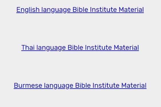 Bible Institute Material
